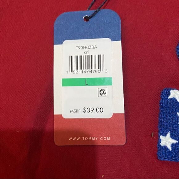 Tommy Hilfiger red blue & white crop top size L - Picture 7 of 8